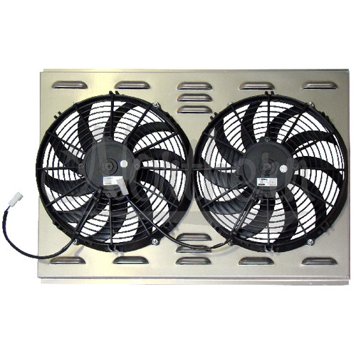 Northern Radiator Z40006 Electric Cooling Fan, 12 in. Fans, Curved Blade, 17.375 x 25.75 in, 2.625 in. Thick, Aluminum, Natural, Each