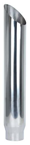 Pypes Performance Exhaust EVT506-36AC Exhaust Stack, Miter Stack, Clamp-On / Weld-On, 5 in. OD Inlet, 6 in. Round Outlet, 36 in. Tall, Single Wall, Cut Edge, Angled Cut, Stainless, Polished, Each