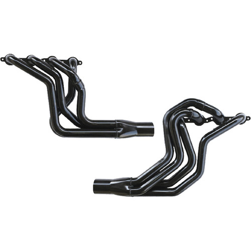 Schoenfeld 1386LS1-3 Headers, Street Stock / Drag Race, 1.75 in. Primary, 3 in. Collector, Steel, Black Paint, GM LS-Series, Pair