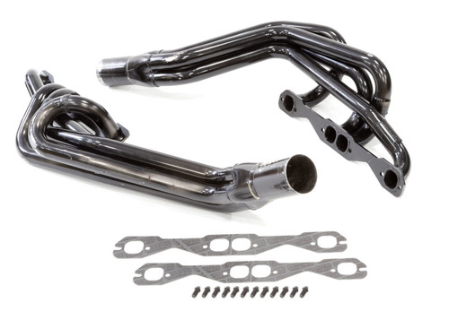 Schoenfeld 145CM2 Headers, Conventional Crossover, 1.625 in. Primary, 3 in. Collector, Steel, Black Paint, 602 Crate, Small Block Chevy, Pair