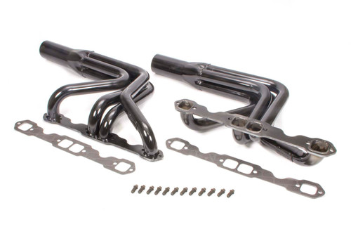 Schoenfeld 151EL Headers, Chassis, 1.625 in. Primary, 3 in. Collector, Steel, Black Paint, Small Block Chevy, Pair