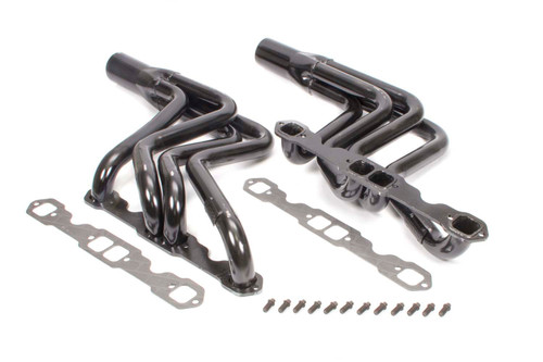 Schoenfeld 165A Headers, Street Stock, 1.625 in. Primary, 3 in. Collector, Steel, Black Paint, Small Block Chevy, GM A-Body / F-Body / X-Body, Pair