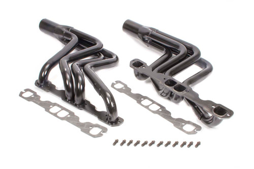 Schoenfeld 165ACM Headers, Street Stock, 1.625 in. Primary, 3 in. Collector, Steel, Black Paint, Small Block Chevy, GM A-Body / F-Body / X-Body, Pair