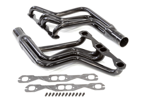 Schoenfeld 165ACM2 Headers, Street Stock, 1.625 in. Primary, 3 in. Collector, Steel, Black Paint, 602 Crate, Small Block Chevy, GM A-Body / F-Body / X-Body, Pair