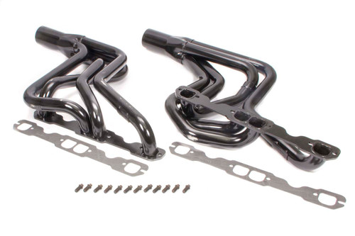 Schoenfeld 185CM Headers, Street Stock, 1.625 in. Primary, 3 in. Collector, Steel, Black Paint, Small Block Chevy, GM A-Body / F-Body / G-Body, Pair