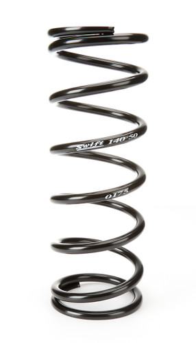 Swift Springs 140-500-175 Coil Spring, Conventional, 5 in. OD, 14 in. Length, 175 lb/in Spring Rate, Rear, Steel, Black Powder Coat, Each