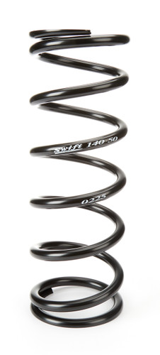 Swift Springs 140-500-225 Coil Spring, Conventional, 5 in. OD, 14 in. Length, 225 lb/in Spring Rate, Rear, Steel, Black Powder Coat, Each