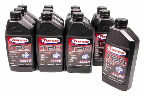 Torco A100040C Motor Oil, TBO Break-In, High Zinc, 40W, Conventional, 1 L Bottle, Set of 12