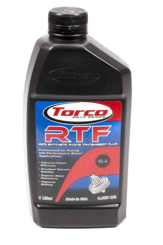 Torco A220015CE Transmission Fluid, Racing, RTF, Manual, Synthetic, 1 L Bottle, Each