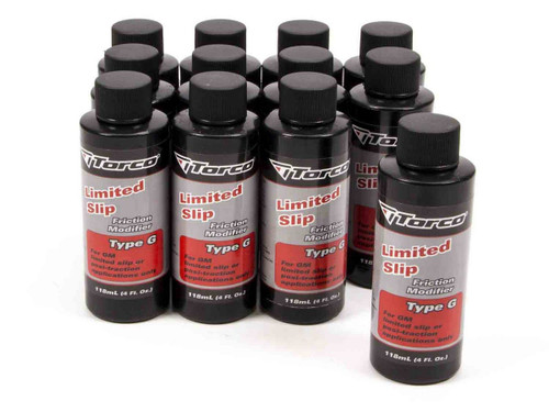 Torco AFM0010J Friction Modifier Additive, Type G, Limited Slip Differential GM, 4.00 oz Bottle, Set of 12