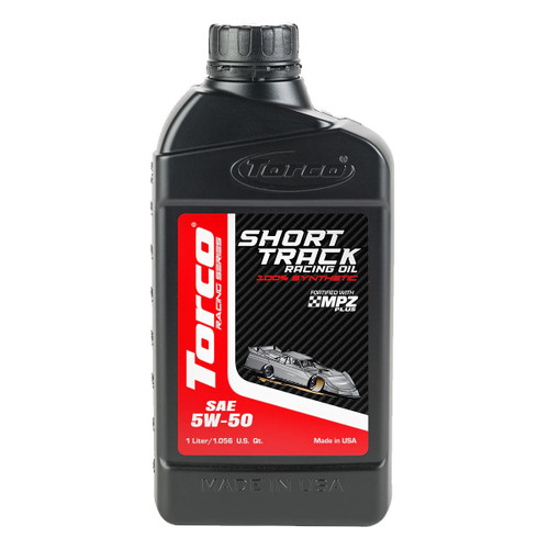Torco TRC Motor Oil, Short Track Racing Oil, 5W50, Synthetic, 1 L Bottle, Each