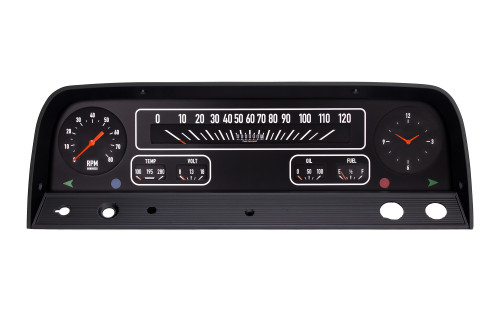 Classic Instruments CT64B Gauge Kit, Direct-Fit, Analog, Clock / Fuel Level / Oil Pressure / Speedometer / Tachometer / Voltmeter / Water Temperature, Black Face, GM Fullsize Truck 1964-66, Kit