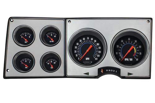 Classic Instruments CT73OE Gauge Kit, Direct-Fit, Analog, Fuel Level / Oil Pressure / Speedometer / Tachometer / Voltmeter / Water Temperature, Black Face, GM Fullsize SUV / Truck 1973-87, Kit