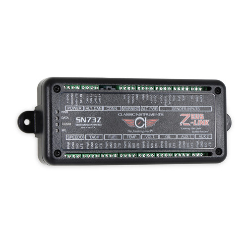 Classic Instruments SN73Z-GM Gauge Interface, Zeus-Link, Speedometer / Tachometer / Fuel / Oil / Voltmeter / Temperature / Auxiliary, OBDII, GM Style, Each