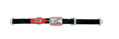 Crow Safety Gear 11504 Lap Harness, Latch and Link, SFI 16.1, 50 in. Length, 2 in. Width, Pull Down Adjust, Bolt In Ends, Black, Each