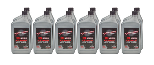 Extreme Racing Oil HP15W40C Motor Oil, High Performance, 15W40, Semi-Synthetic, 1 qt Bottle, Set of 12