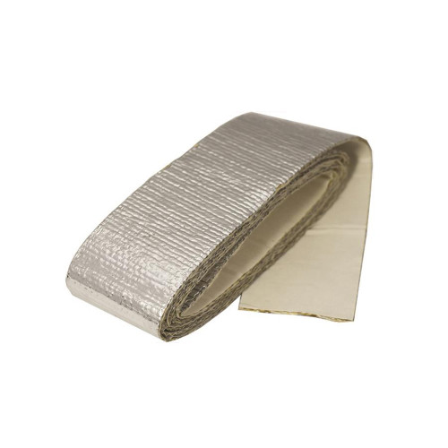 Heatshield Products 340001 Heat Barrier Tape, Thermaflect, 1.5 in. Wide, 3 ft Roll, Self Adhesive Backing, Aluminized Fiberglass Cloth, Silver, Each