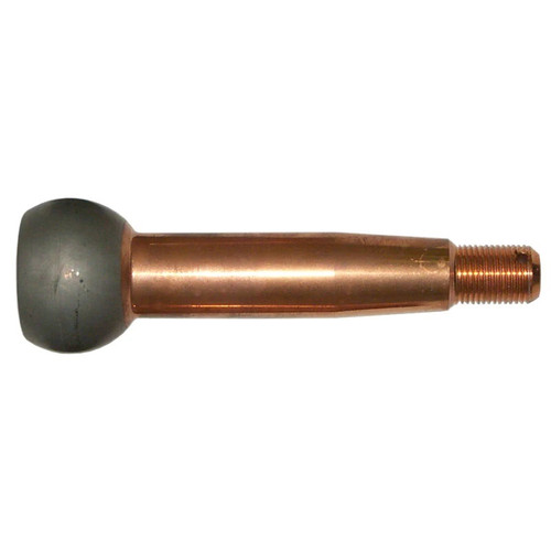 Howe 224240 Ball Joint Stud, 1.500 in. / ft Taper, 3.75 in. Long, Plus 1 in. Extended Length, 1.437 in. Ball, 1/2-20 in. Thread, Steel, Copper Plated, Each