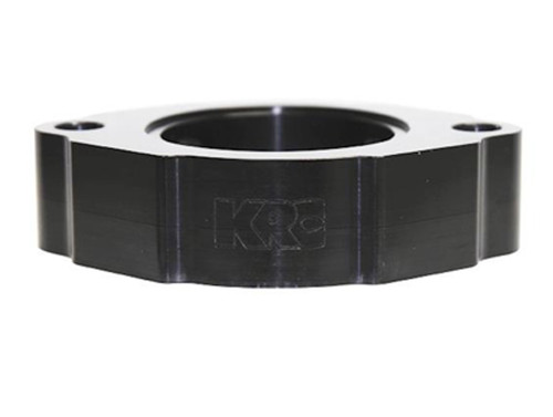 KRC Power Steering KRC 15375000 Water Neck Spacer, 1 in. Thick, Two 3/8 in. NPT Female Ports, O-Ring Seal, Aluminum, Black Anodized, Chevy V8, Each