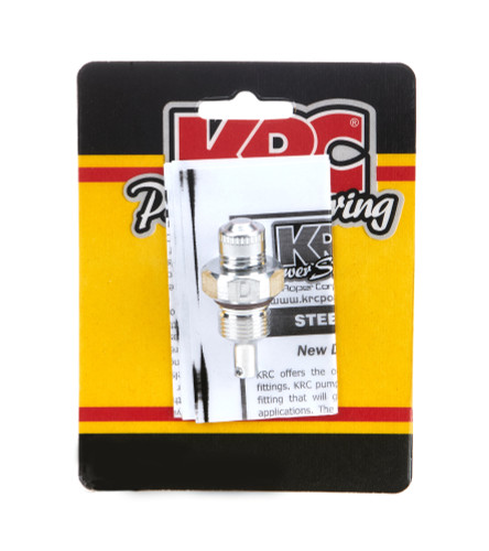 KRC Power Steering KRC 25311000 Flow Control Valve, Power Steering, 6 AN Male to 18 mm, ID Mark D, Aluminum, Natural, Kit