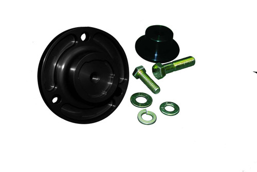 KRC Power Steering KRC 38140500 Crankshaft Hub, R-Lok, 1.245 in. Long, Hardware Included, Black Anodized, Small Block Chevy, Each