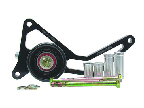 KRC Power Steering KRC 40400300 Belt Tensioner Assembly, Serpentine, Pulley / Hardware Included, Billet Aluminum, Black Anodized, Small Block Chevy, Kit