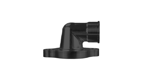 March Performance BTH-212-08 Water Neck, 90 Degree, 1-1/2 in. ID Hose Barb, O-Ring / Hardware Included, Aluminum, Black Anodized, GM LS-Series, Each
