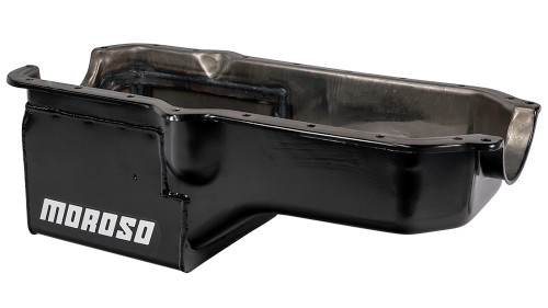Moroso 20719 AMC V8 Oil Pan, Rear Sump, 7 Quarts, 7.813 in. Deep, Steel, Black Powdercoated, Each