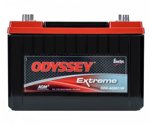 Odyssey Battery ODX-AGM31M Battery, Extreme Series, AGM, 12V, 1150 Cold Cranking Amps, Top Post / Threaded Terminals, 13 in. L x 9.9 in. H x 6.8 in. W, Each