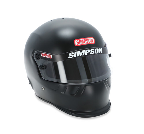 Simpson Safety 7950048 SD1 Helmet, Closed Face, Snell 2020, Head and Neck Support Ready, Flat Black, X-Large, Each