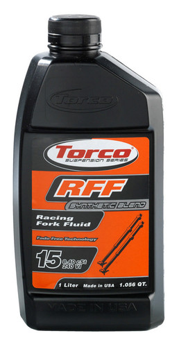 Torco T830015C Shock Oil, RFF Racing Fork Fluid, 15W, Synthetic, 1 qt Bottle, Set of 12