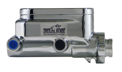 Tuff-Stuff 2027NC Master Cylinder, Smoothie, 1.125 in. Bore, Dual Integral Reservoir, Aluminum, Chrome, 3-3/8 in. Flange Mount, Kit