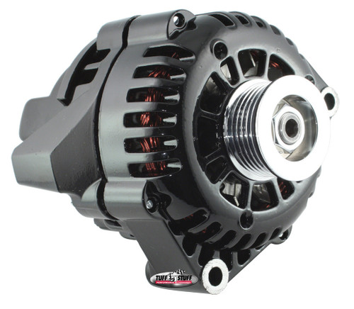 Tuff-Stuff 8242NB Alternator, 175 amps, 12V, 1-Wire, 6-Rib Serpentine Pulley, Aluminum Case, Black Powdercoated, GM F-Body 1998-2002, Each