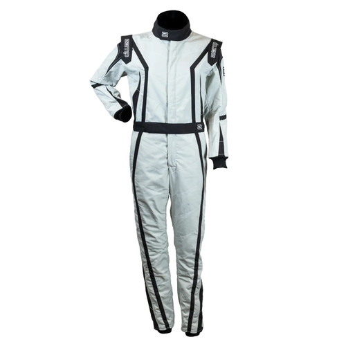 Zamp R10015S ZR-52F Driving Suit, 1-Piece, SFI 3.2A/5, Triple Layer, Fire Retardant Fabric, Gray, Small, Each