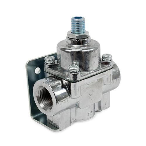 TSP JM1055 Fuel Pressure Regulator, 1-4 psi, In-Line, 3/8 in. NPT Inlet/Outlet, Aluminum, Chrome, Each