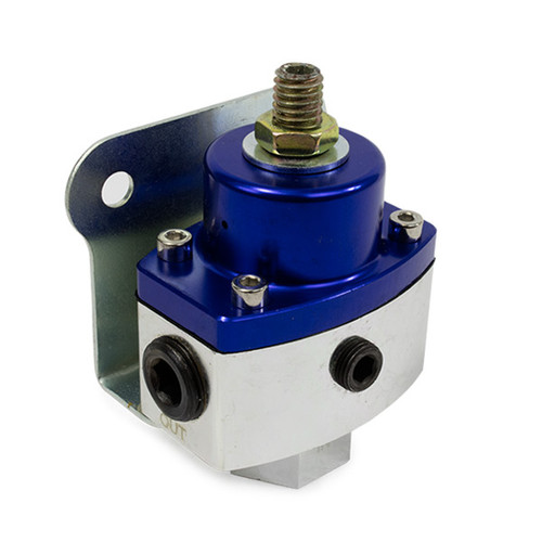 TSP JM1057BL Fuel Pressure Regulator, 1-4 psi, In-Line, 3/8 in. NPT Inlet/Outlet, Aluminum, Blue/Clear, Each