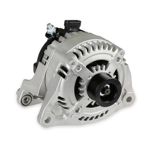 Holley 197-305 Alternator, 150 amps, 12V, OEM, 6-Rib Serpentine Pulley, Aluminum Case, Natural, GM LS-Series, Each