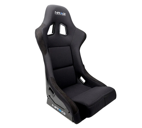 NRG Innovation FRP-310 Seat, FRP, Side Bolsters, Harness Openings, Cloth, Black, Medium, Each