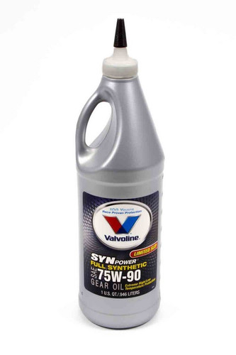 Valvoline VV975 Gear Oil, Differential, 75W90, Limited Slip Additive, Synthetic, 1 qt Bottle, Each