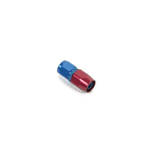 Earl's 800112ERL Swivel-Seal, -12 AN to Hose End, Straight, Aluminum. Blue/Red Anodized