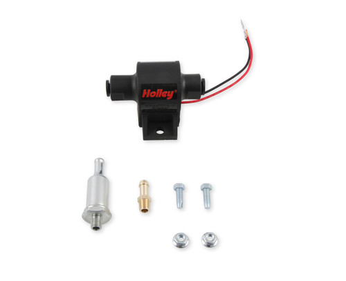 Holley 12-428 Fuel Pump, Mighty Mite, Electric, 34 gph, 1/8 in. NPT Female Inlet / Outlet, Black, Diesel / Gas, Each