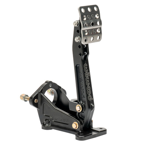 Wilwood 340-17698 Pedal Assembly, Brake, 5.25-6 to 1 Ratio, 9.53-10.75 in. Long, Forward Floor Mount, Aluminum, Black Paint, Universal, Each