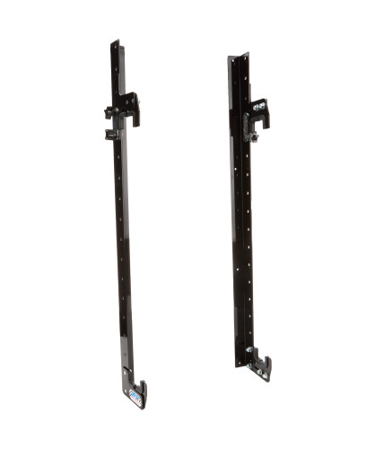 Hepfner Racing Products HRP6340A-BLK Radiator Hanger, Wall Mount, Adjustable, 24 in. Tall x 2.25 in. Wide Radiators, Aluminum, Black Powder Coat, Each