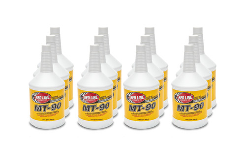 Redline Oil 50304 Transmission Fluid, MT-90, 75W90, Manual, Synthetic, 1 qt Bottle, Set of 12