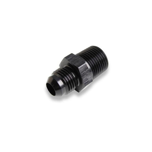 Earls AT981610ERL Fitting -10 AN to 1/2 in. NPT, Straight, Aluminum, Black, Each