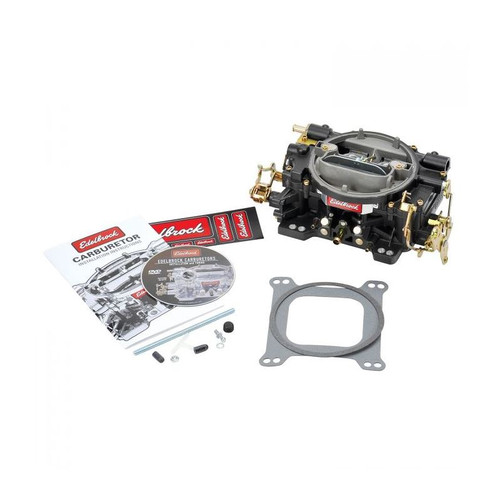 Edelbrock 14053 Performer 600 cfm, Square-Flange, Manual Choke, Carburetor (non-EGR) Black