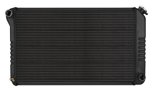 Cold Case Radiators GPF18B Radiator, Black Night Rider Series, 33.2 in. W x 18.8 in. H x 3 in. D, Driver Side Inlet, Passenger Side Outlet, Aluminum, Black Paint, Manual, GM F-Body 1970-81, Each