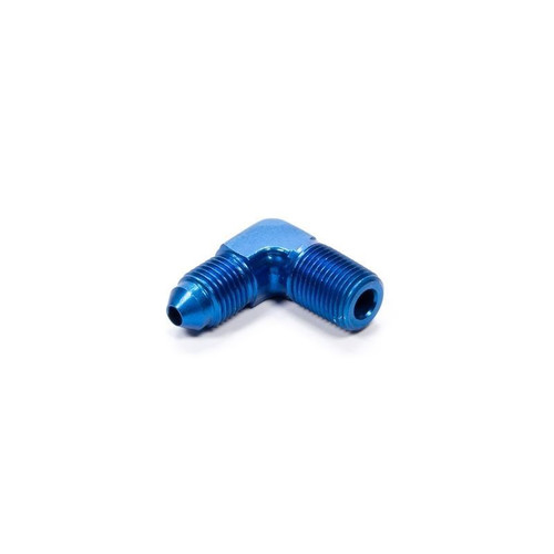 Fragola 482203 Fitting -03 AN to 1/8 in. NPT, 90 Degree, Aluminum, Blue