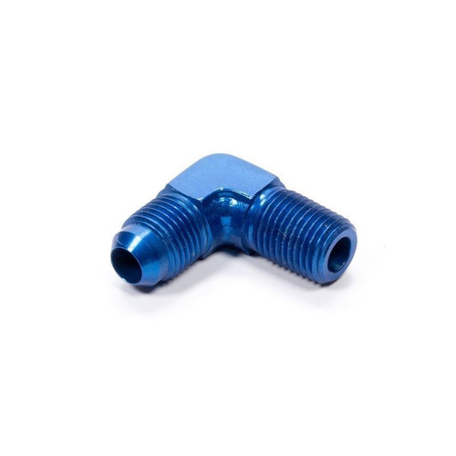 Fragola 482206 Fitting -06 AN to 1/4 in. NPT, 90 Degree, Aluminum, Blue