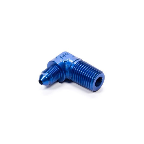 Fragola 482244 Fitting -04 AN to 1/4 in. NPT, 90 Degree, Aluminum, Blue